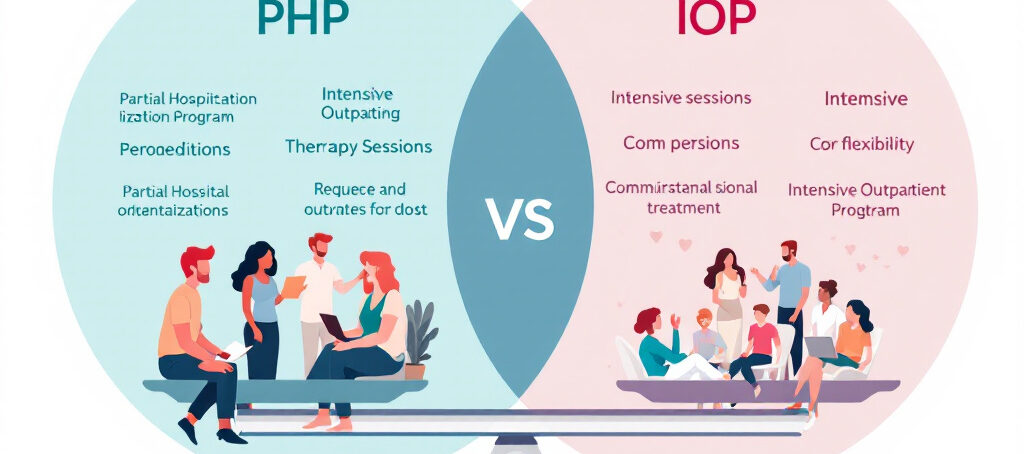 php vs iop addiction treatment explained