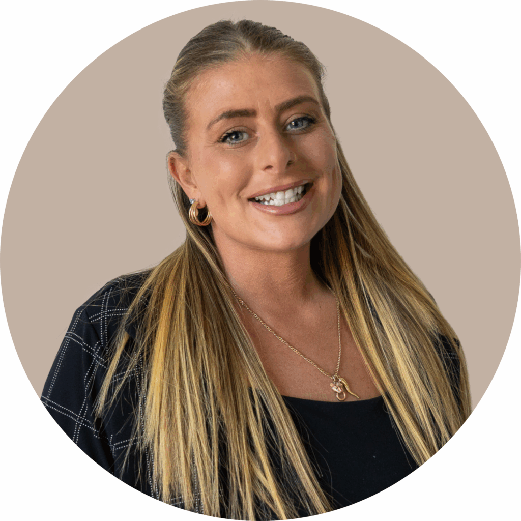 Woman with long blonde hair